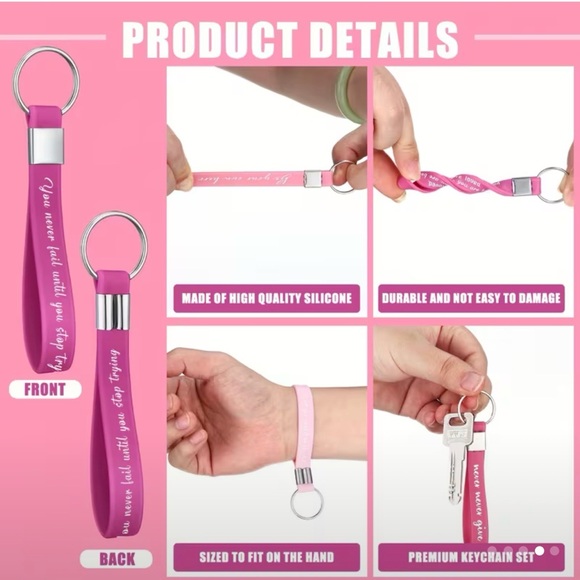 24 piece Inspirational Quote Keychains New - Picture 3 of 3